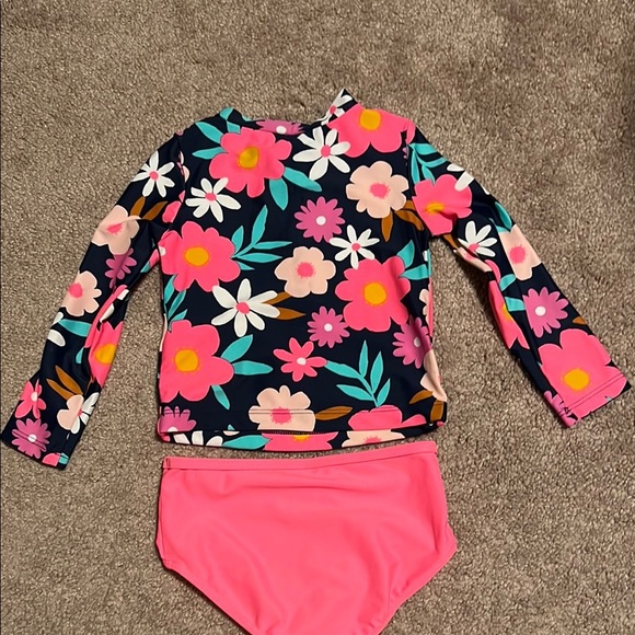 Carter’s Floral Kids Swim Set - Pink and Blue - Picture 4 of 4